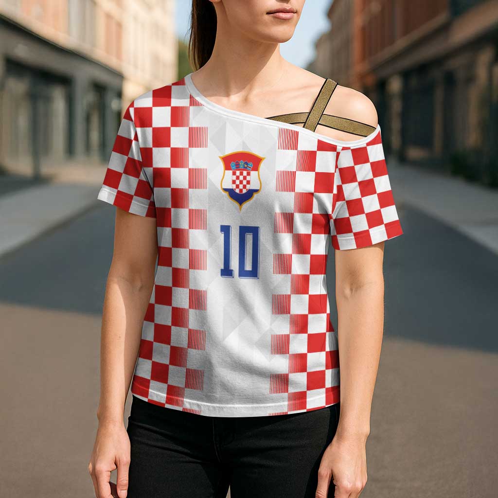 Custom Croatia Football Cross Shoulder Shirt Vatreni Glory 2026