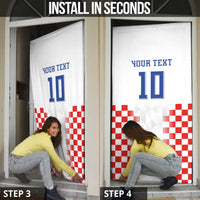 Custom Croatia Football Door Cover Vatreni Glory 2026