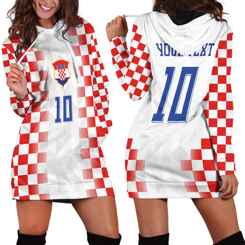 Custom Croatia Football Hoodie Dress Vatreni Glory 2026