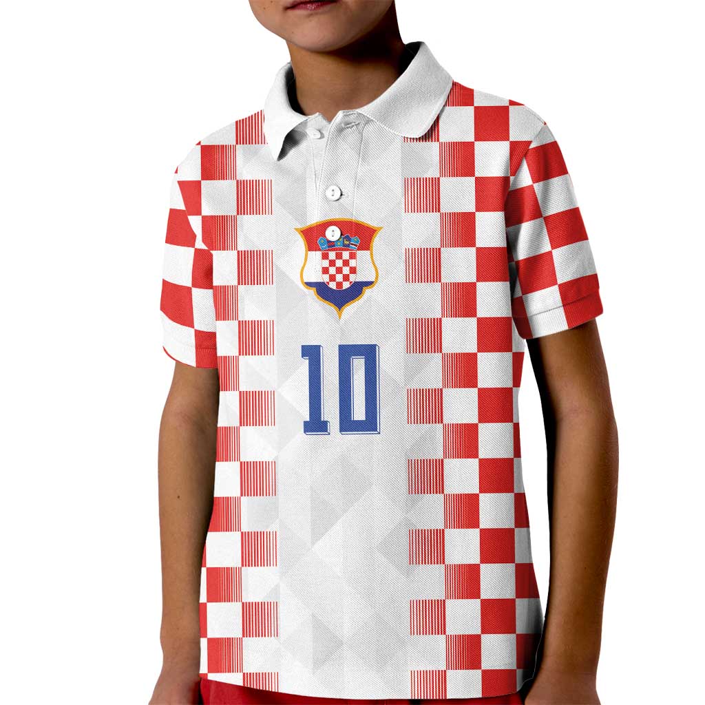 Custom Croatia Football Kid Polo Shirt Vatreni Glory 2026