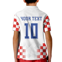 Custom Croatia Football Kid Polo Shirt Vatreni Glory 2026