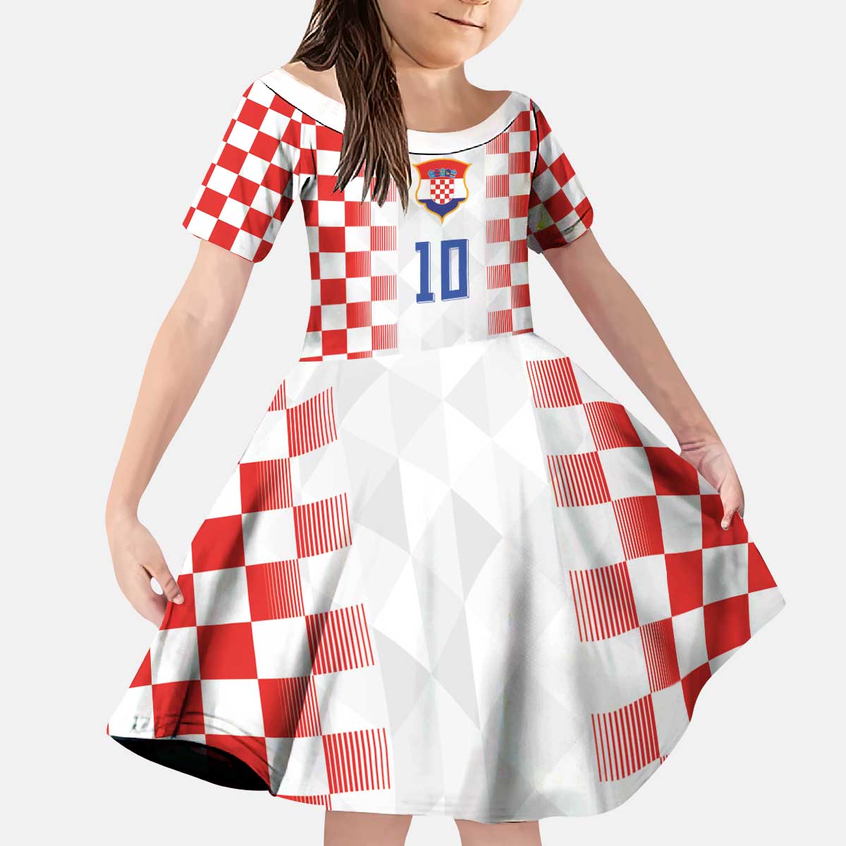 Custom Croatia Football Kid Short Sleeve Dress Vatreni Glory 2026