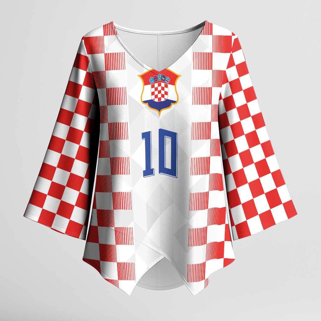 Custom Croatia Football Kimono Sleeve Blouse Vatreni Glory 2026