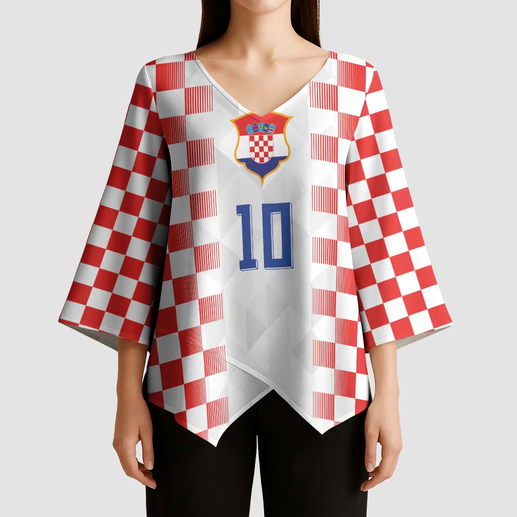 Custom Croatia Football Kimono Sleeve Blouse Vatreni Glory 2026