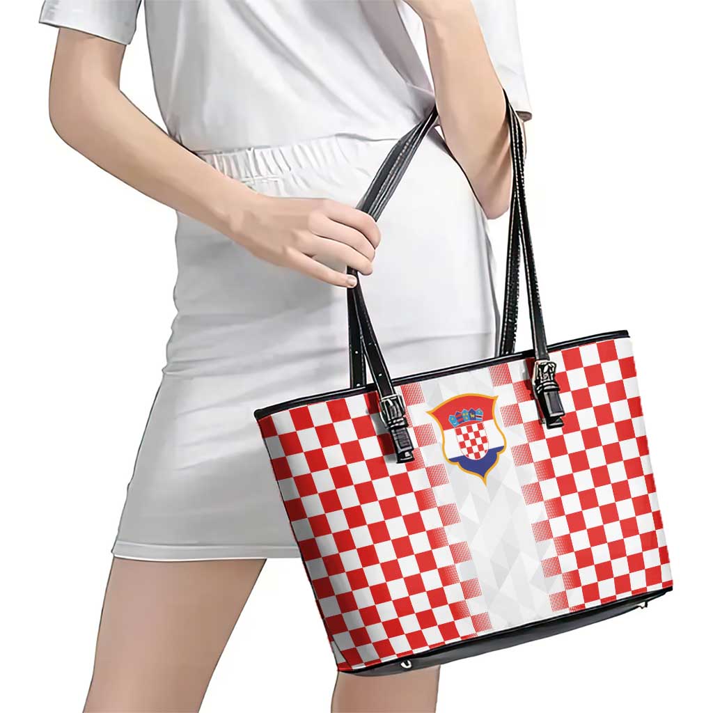 Croatia Football Leather Tote Bag Vatreni Glory 2026