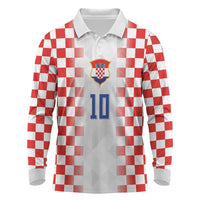 Custom Croatia Football Long Sleeve Polo Shirt Vatreni Glory 2026