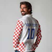 Custom Croatia Football Long Sleeve Polo Shirt Vatreni Glory 2026
