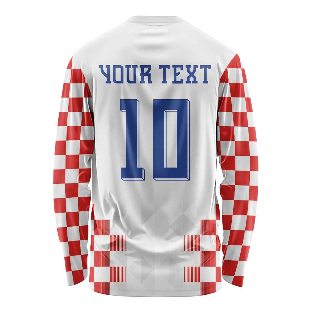 Custom Croatia Football Long Sleeve Shirt Vatreni Glory 2026