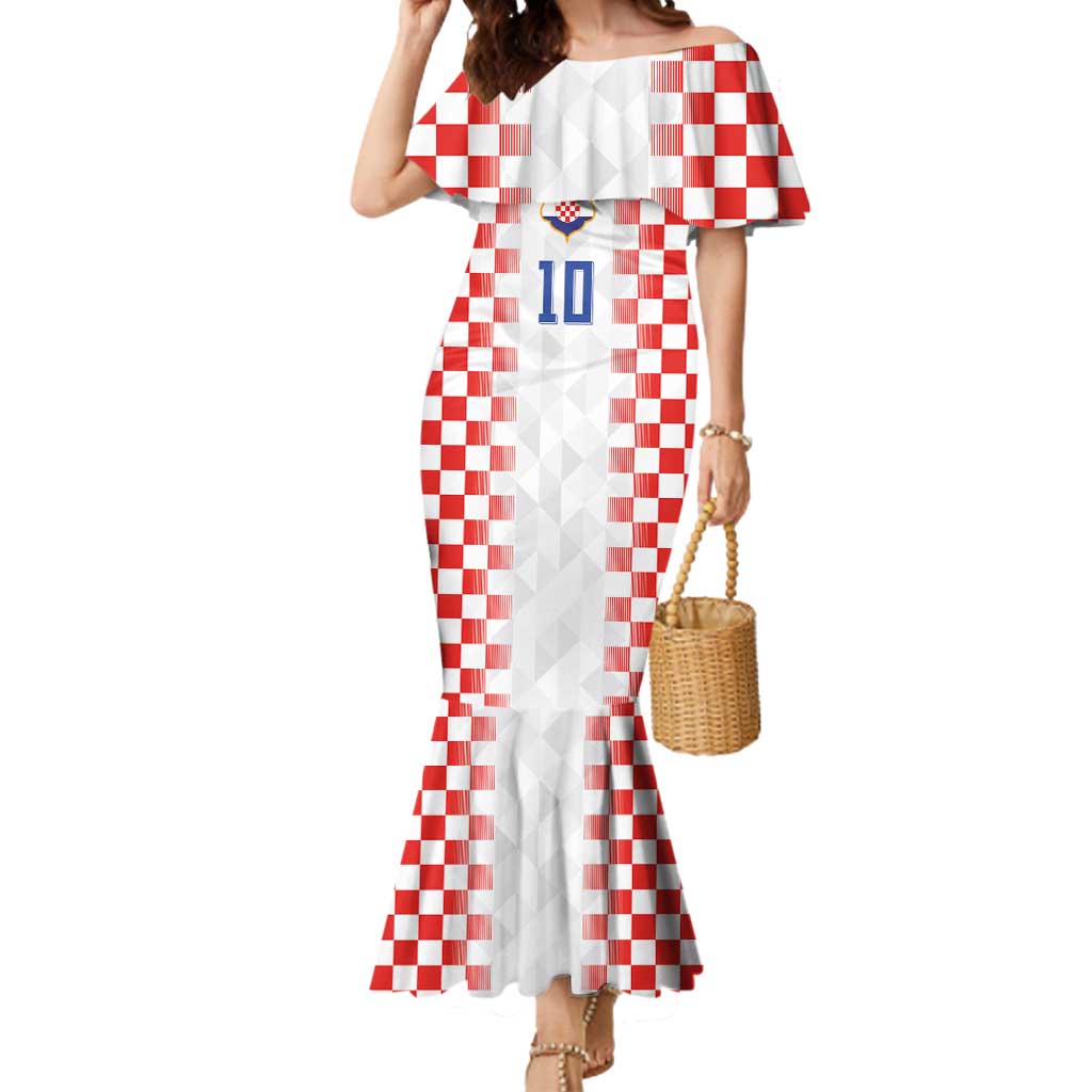 Custom Croatia Football Mermaid Dress Vatreni Glory 2026