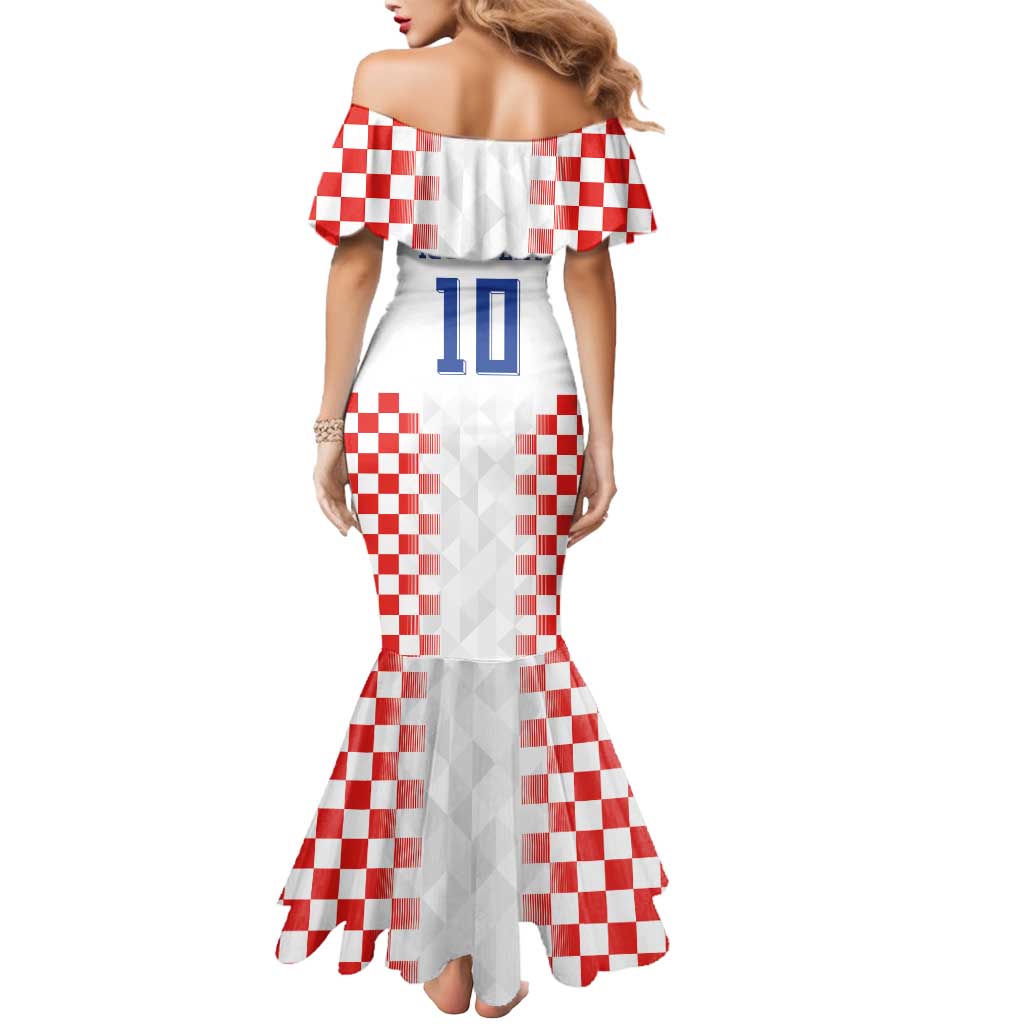 Custom Croatia Football Mermaid Dress Vatreni Glory 2026