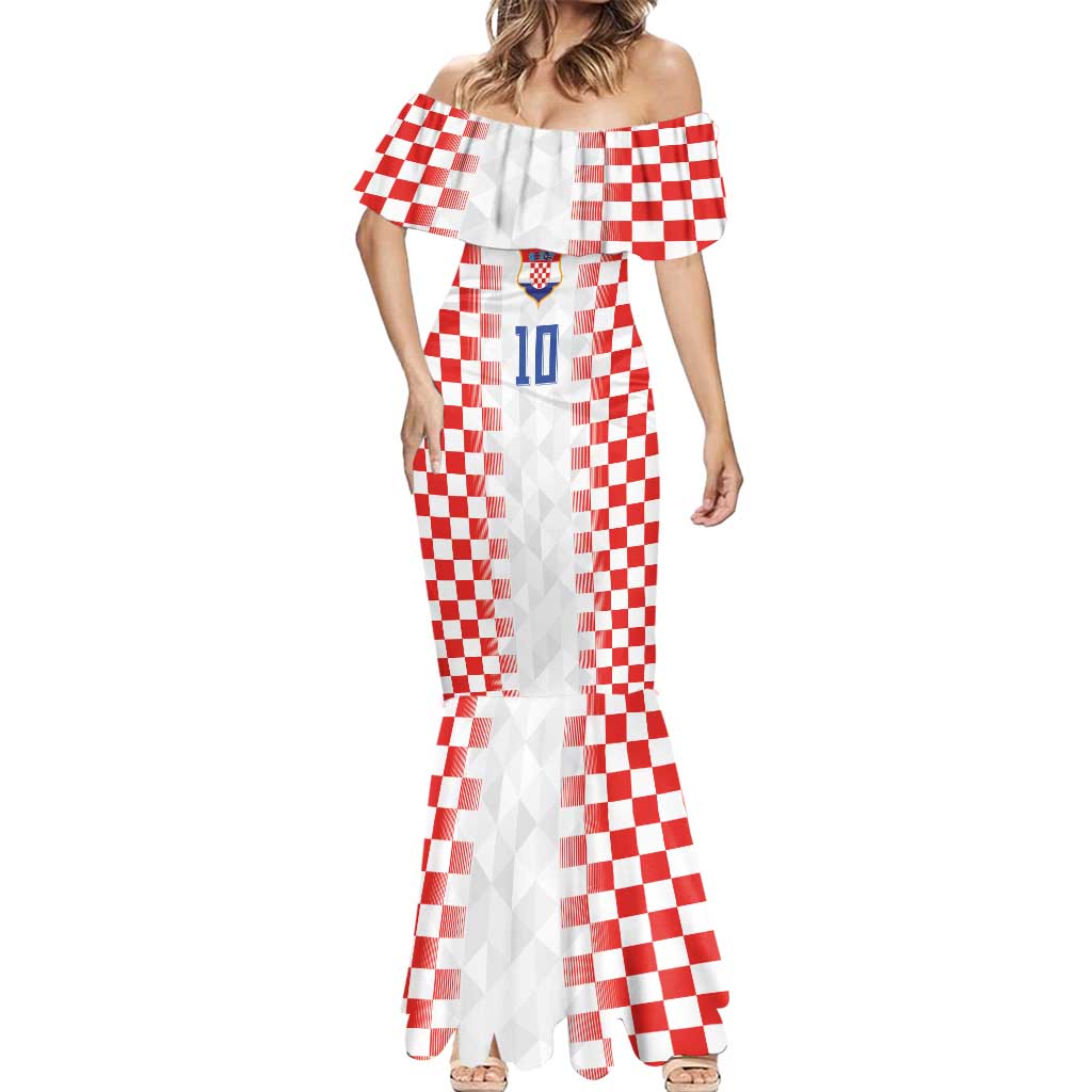 Custom Croatia Football Mermaid Dress Vatreni Glory 2026