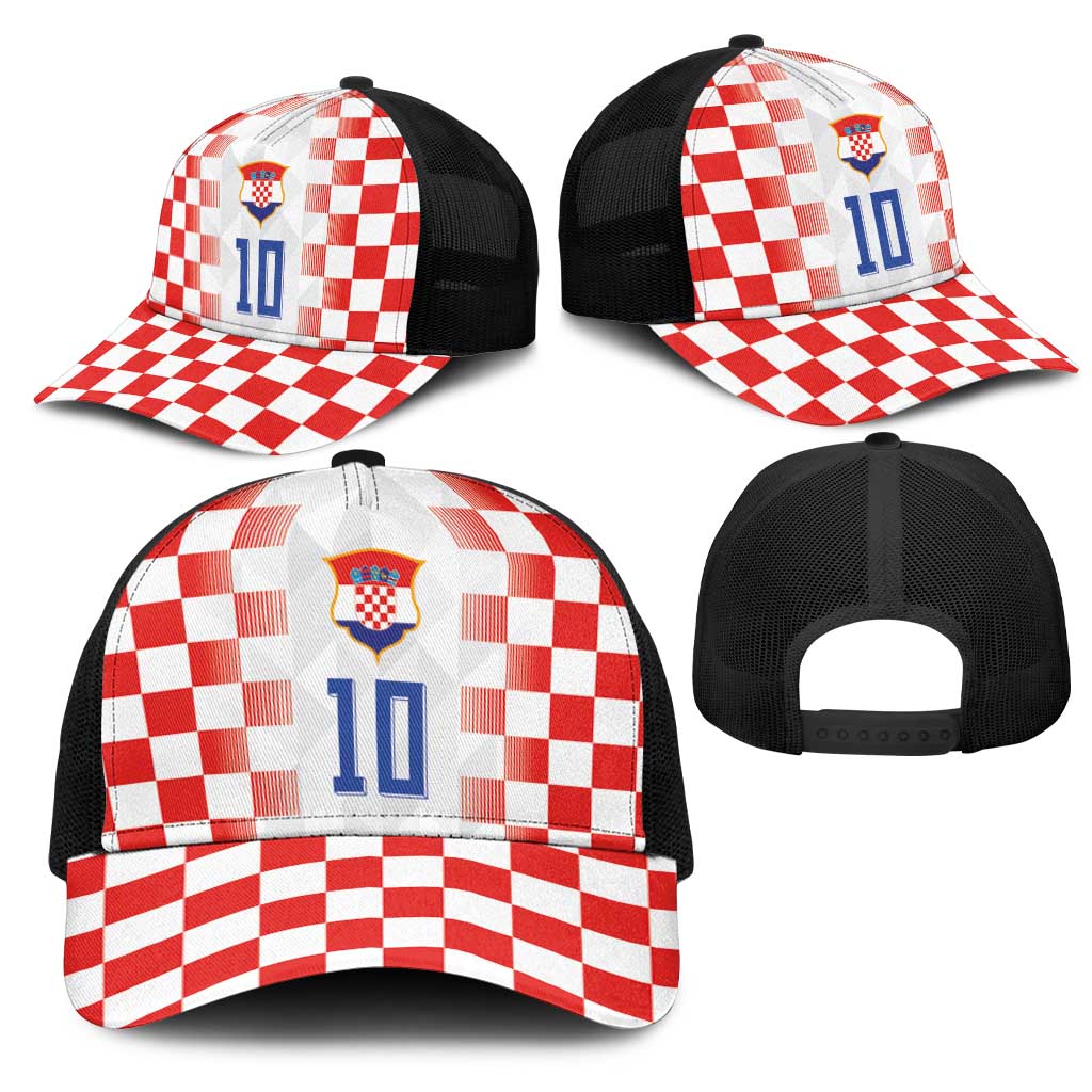 Custom Croatia Football Mesh Trucker Cap Vatreni Glory 2026