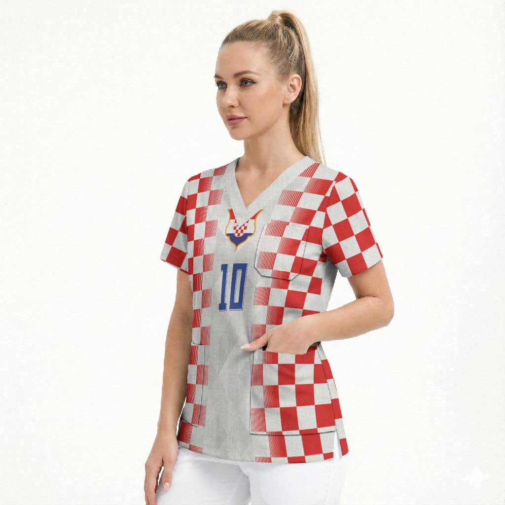 Custom Croatia Football Scrub Top Vatreni Glory 2026