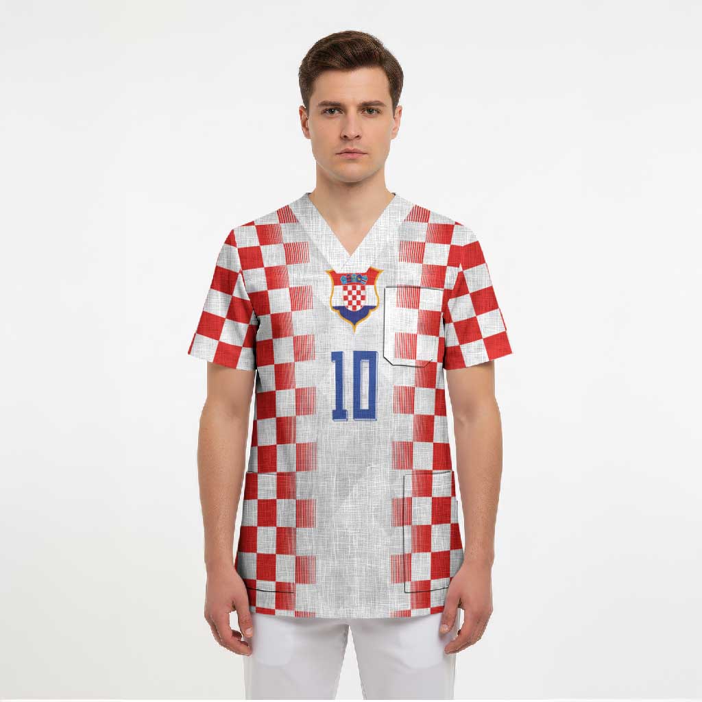 Custom Croatia Football Scrub Top Vatreni Glory 2026