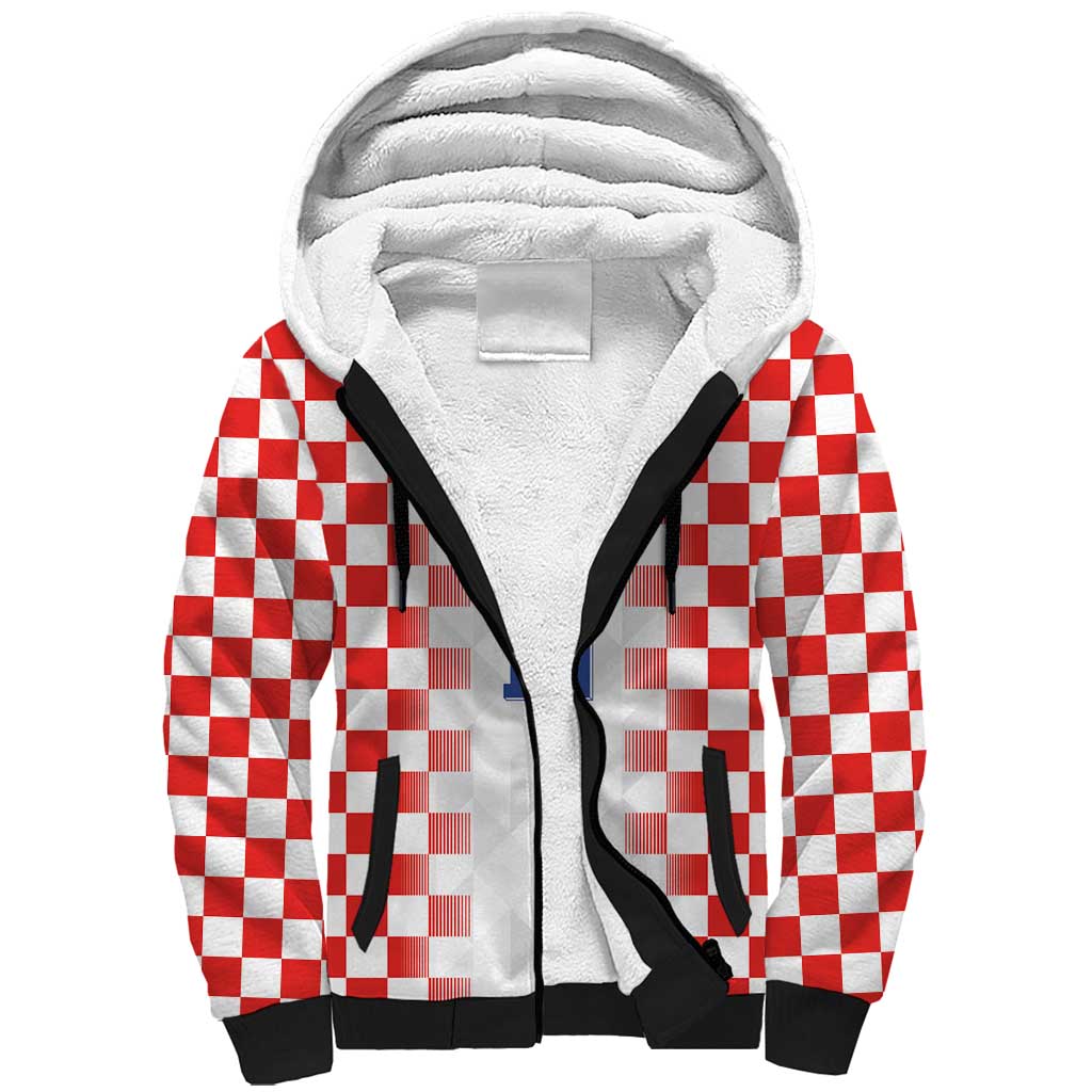 Custom Croatia Football Sherpa Hoodie Vatreni Glory 2026