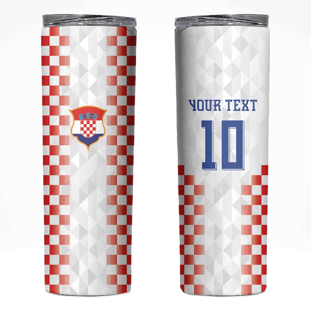Custom Croatia Football Skinny Tumbler Vatreni Glory 2026