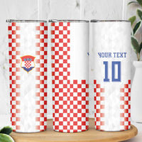 Custom Croatia Football Skinny Tumbler Vatreni Glory 2026