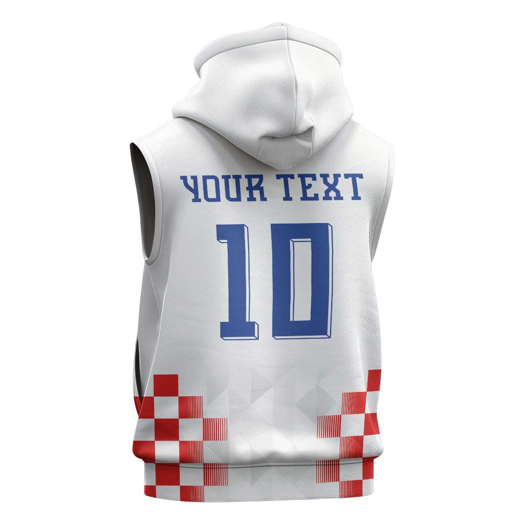 Custom Croatia Football Sleeveless Hoodie Vatreni Glory 2026