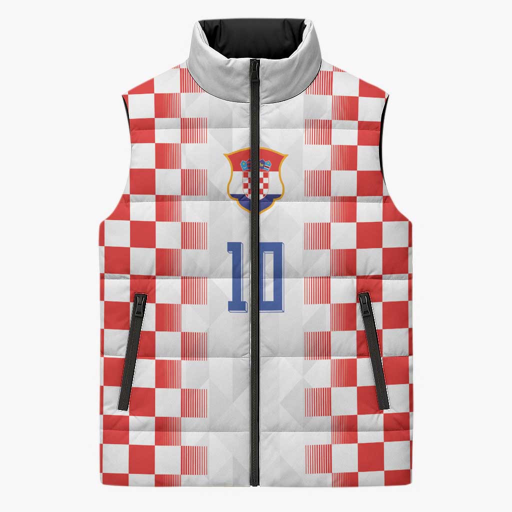 Custom Croatia Football Sleeveless Puffer Jacket Vatreni Glory 2026