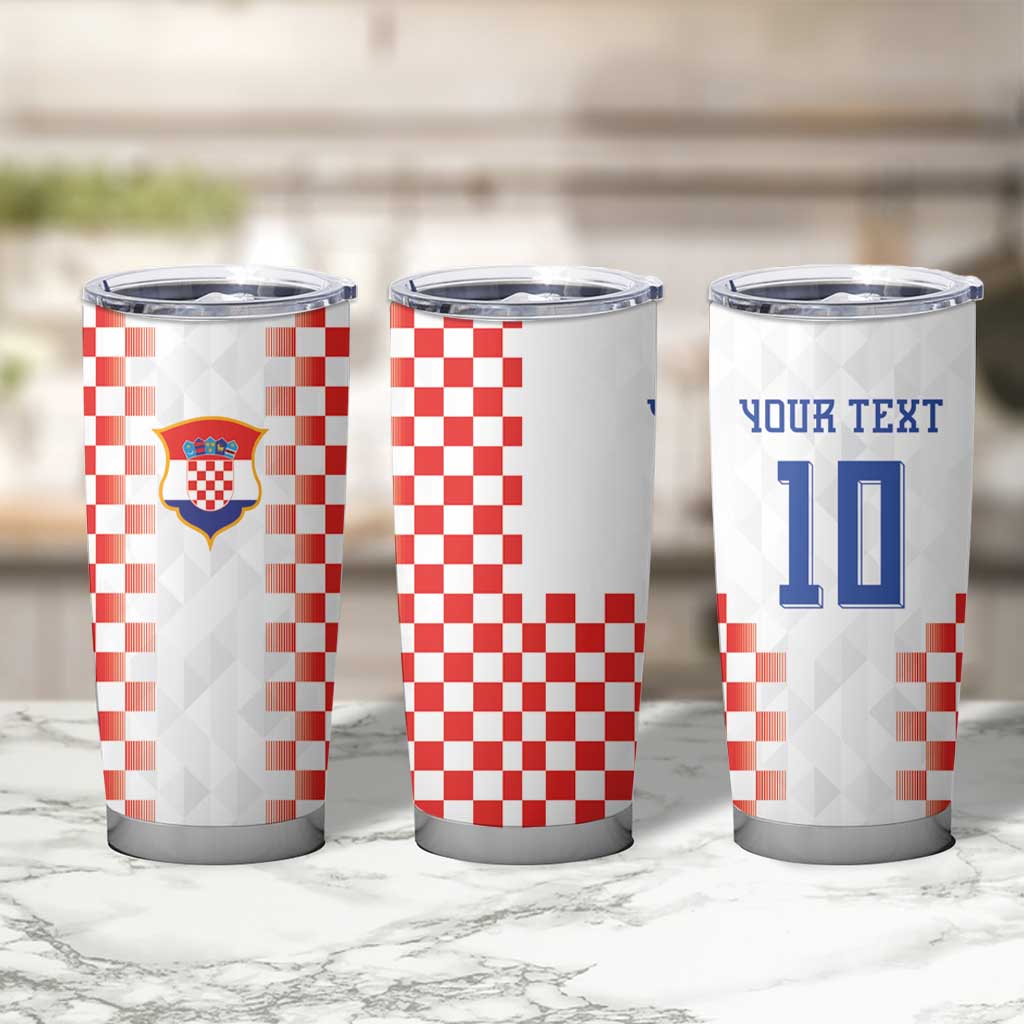 Custom Croatia Football Tumbler Cup Vatreni Glory 2026