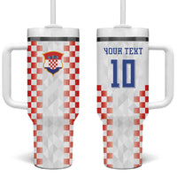Custom Croatia Football Tumbler With Handle Vatreni Glory 2026