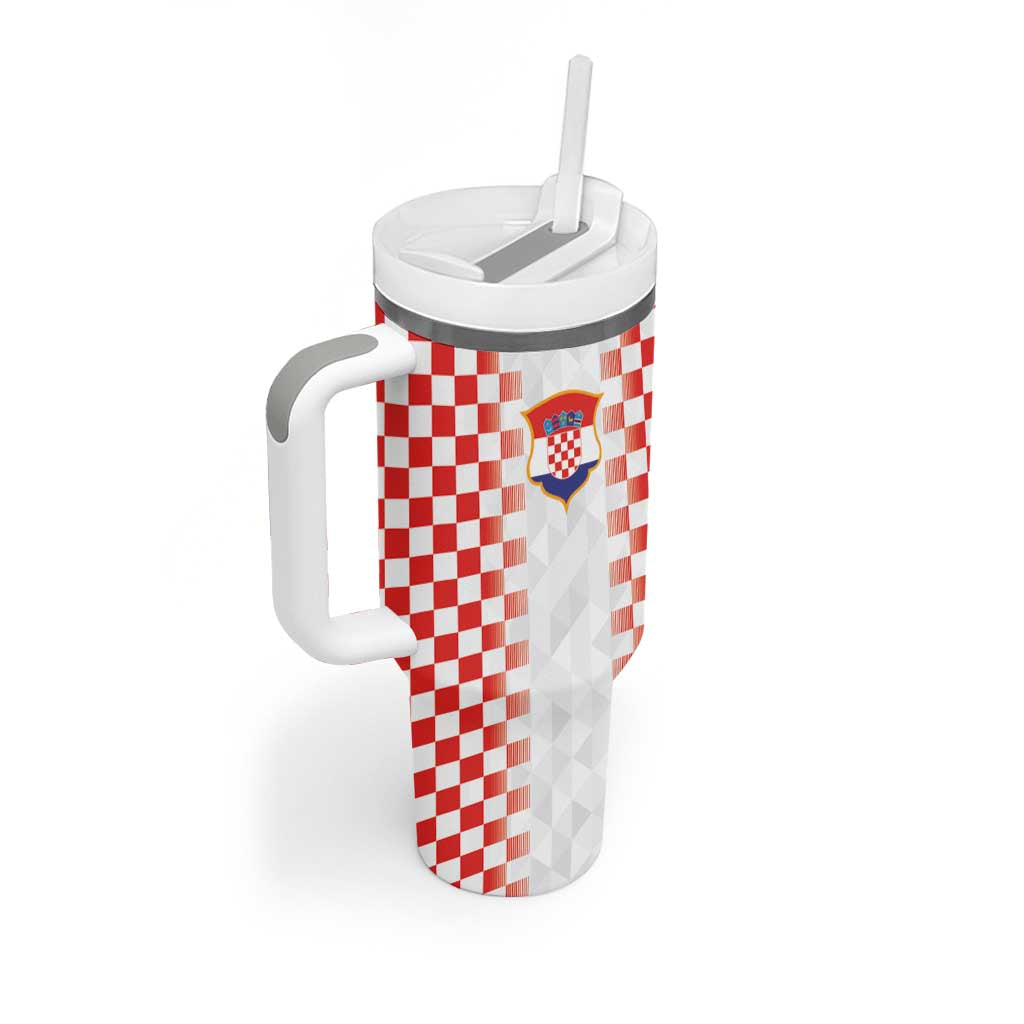 Custom Croatia Football Tumbler With Handle Vatreni Glory 2026