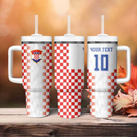 Custom Croatia Football Tumbler With Handle Vatreni Glory 2026