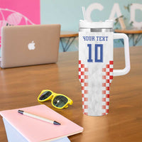 Custom Croatia Football Tumbler With Handle Vatreni Glory 2026