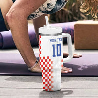 Custom Croatia Football Tumbler With Handle Vatreni Glory 2026