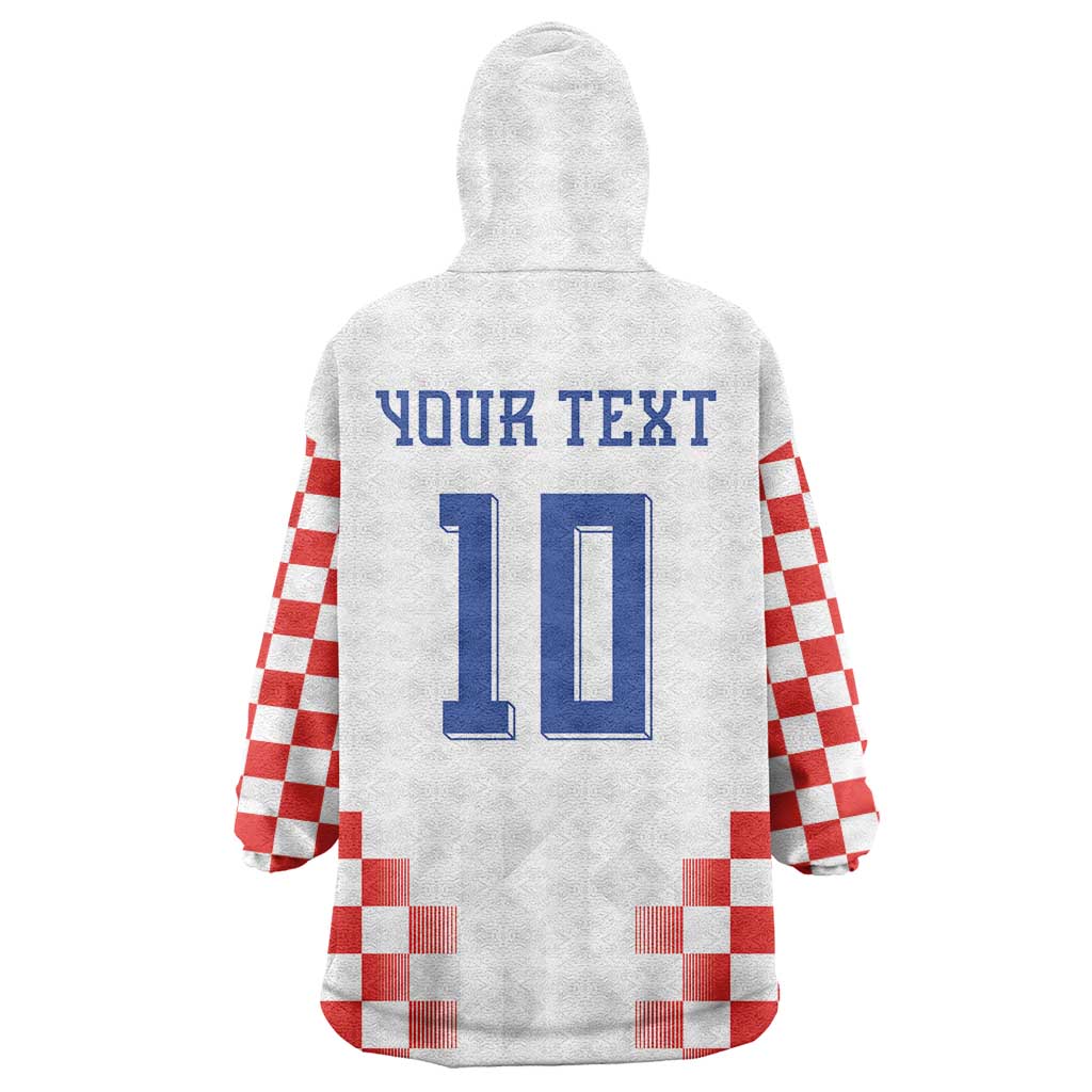 Custom Croatia Football Wearable Blanket Hoodie Vatreni Glory 2026