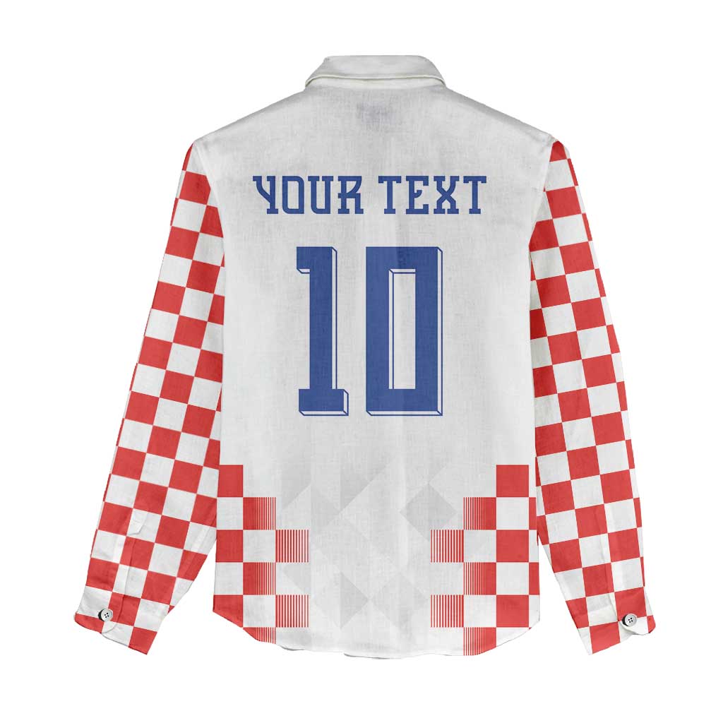 Custom Croatia Football Women Casual Shirt Vatreni Glory 2026