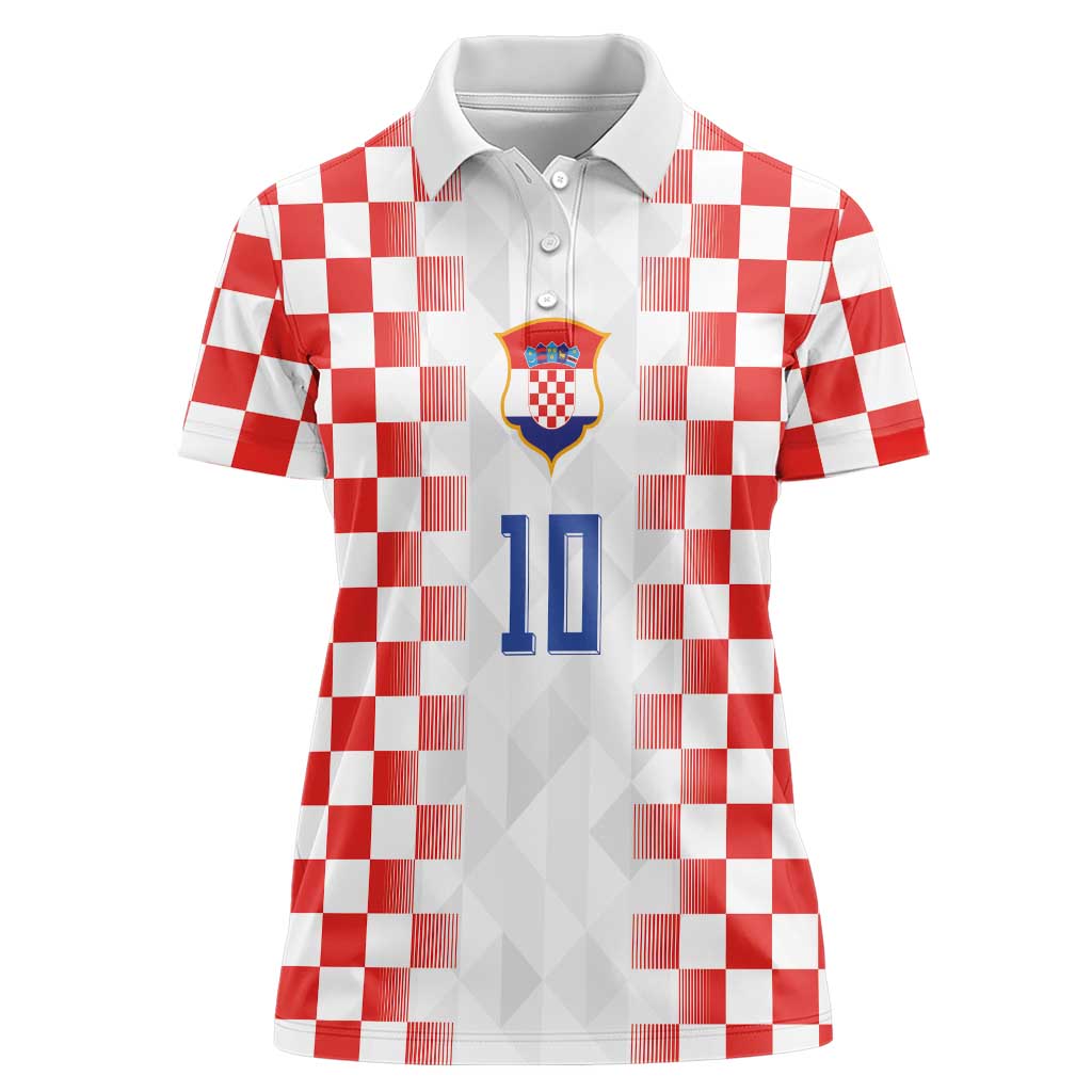 Custom Croatia Football Women Polo Shirt Vatreni Glory 2026