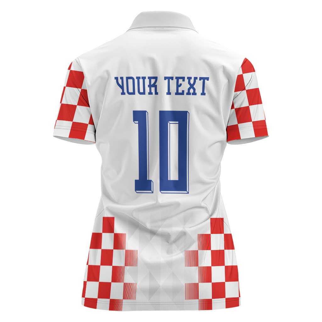 Custom Croatia Football Women Polo Shirt Vatreni Glory 2026