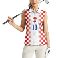 Custom Croatia Football Women Sleeveless Polo Shirt Vatreni Glory 2026