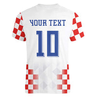Custom Croatia Football Women V-Neck T-Shirt Vatreni Glory 2026