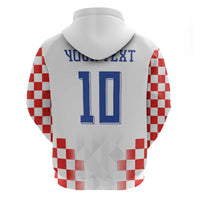 Custom Croatia Football Zip Hoodie Vatreni Glory 2026