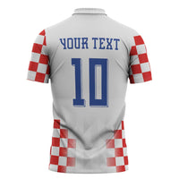 Custom Croatia Football Zipper Polo Shirt Vatreni Glory 2026