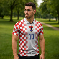 Custom Croatia Football Zipper Polo Shirt Vatreni Glory 2026