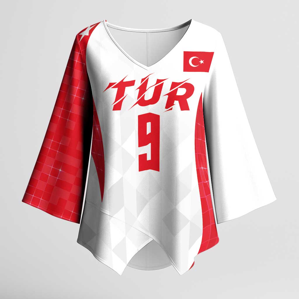 Custom Turkey Volleyball Kimono Sleeve Blouse Sport Wings Style