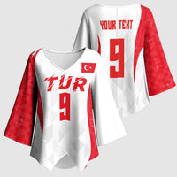 Custom Turkey Volleyball Kimono Sleeve Blouse Sport Wings Style