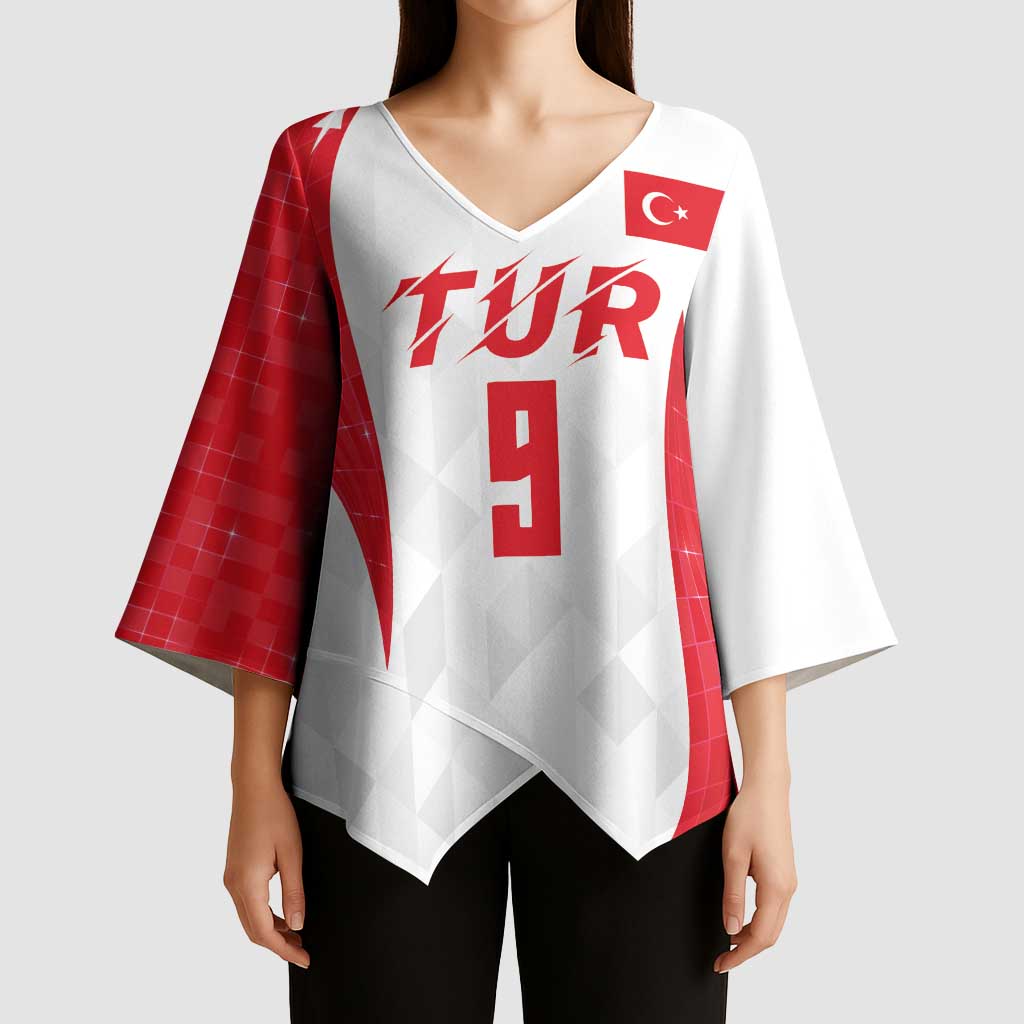 Custom Turkey Volleyball Kimono Sleeve Blouse Sport Wings Style