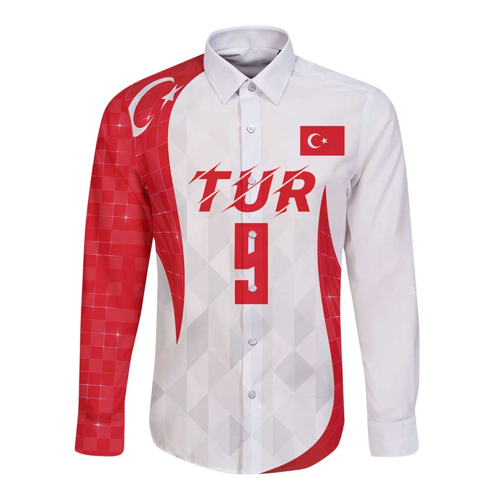 Custom Turkey Volleyball Long Sleeve Button Shirt Sport Wings Style