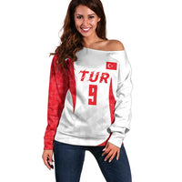 Custom Turkey Volleyball Off Shoulder Sweater Sport Wings Style