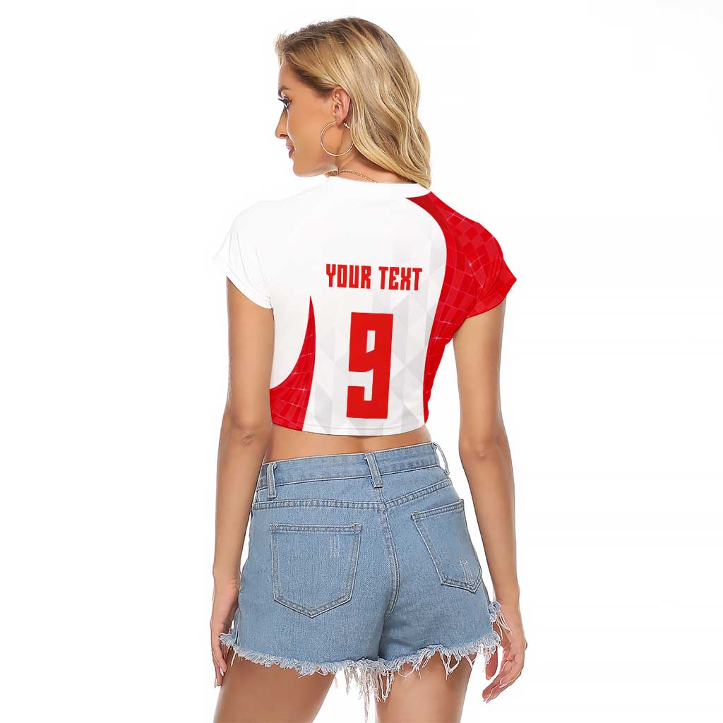 Custom Turkey Volleyball Raglan Cropped T Shirt Sport Wings Style