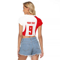 Custom Turkey Volleyball Raglan Cropped T Shirt Sport Wings Style