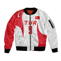 Custom Turkey Volleyball Sleeve Zip Bomber Jacket Sport Wings Style