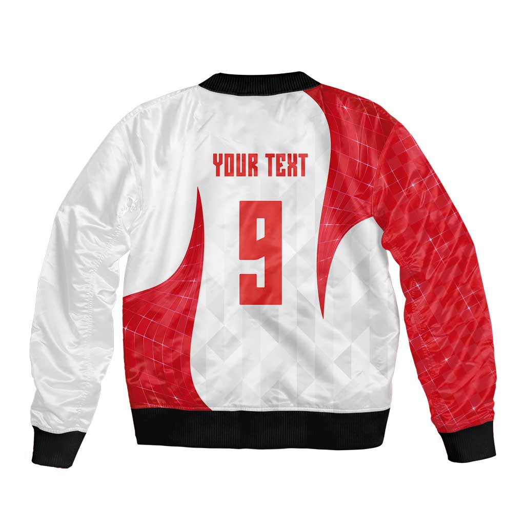 Custom Turkey Volleyball Sleeve Zip Bomber Jacket Sport Wings Style