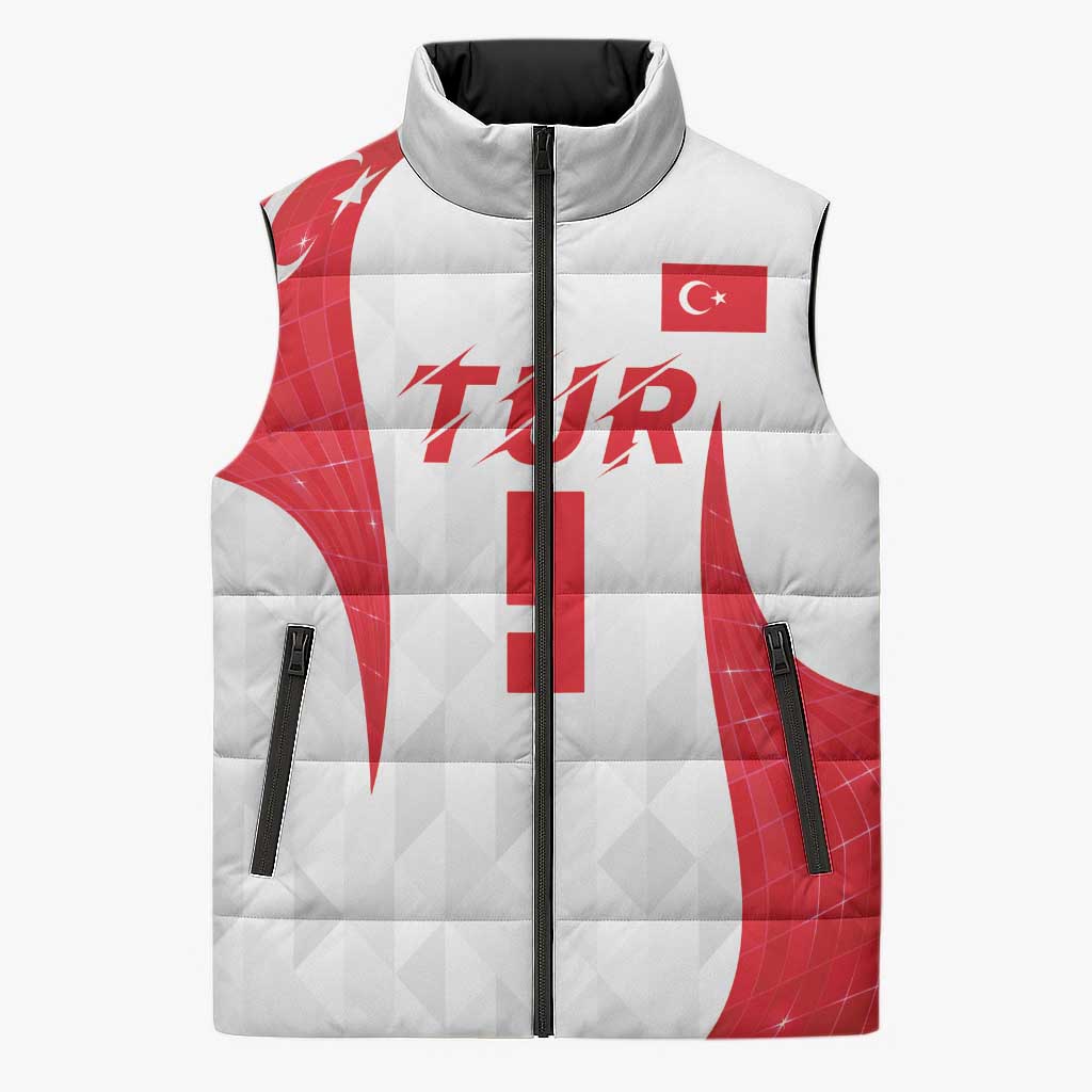 Custom Turkey Volleyball Sleeveless Puffer Jacket Sport Wings Style