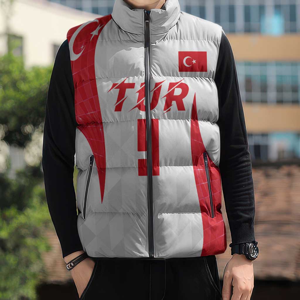 Custom Turkey Volleyball Sleeveless Puffer Jacket Sport Wings Style