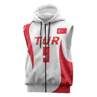 Custom Turkey Volleyball Sleeveless Zip Hoodie Sport Wings Style